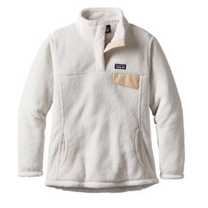 Patagonia white fleece half button